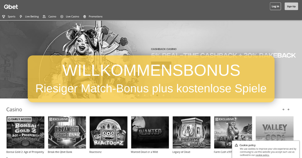 QBet Casino Deutschland - Top Slots & Schnelle Auszahlungen